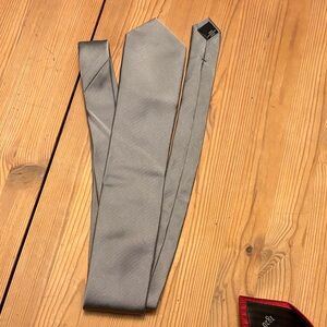 Pronto Uomo Silver-Gray Twill Tie